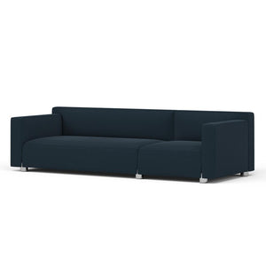 Barber & Osgerby Asymmetric Sofa Sofa Knoll Chrome Hourglass – Indigo 