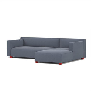 Barber & Osgerby Asymmetric Sofa with Chaise Sofa Knoll Left Red Cornaro – Mist