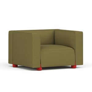 Barber & Osgerby Compact Armchair lounge chair Knoll Red Hourglass – Olive 
