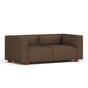 Barber & Osgerby Compact Two-Seat Sofa Sofa Knoll Red Hourglass - Mocha 