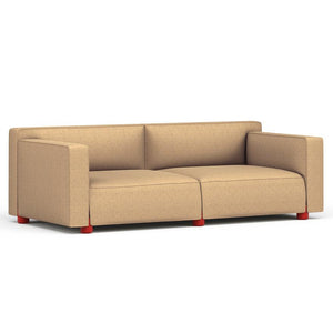 Barber & Osgerby Three-Seater Sofa Sofa Knoll Red Hourglass - Flax 