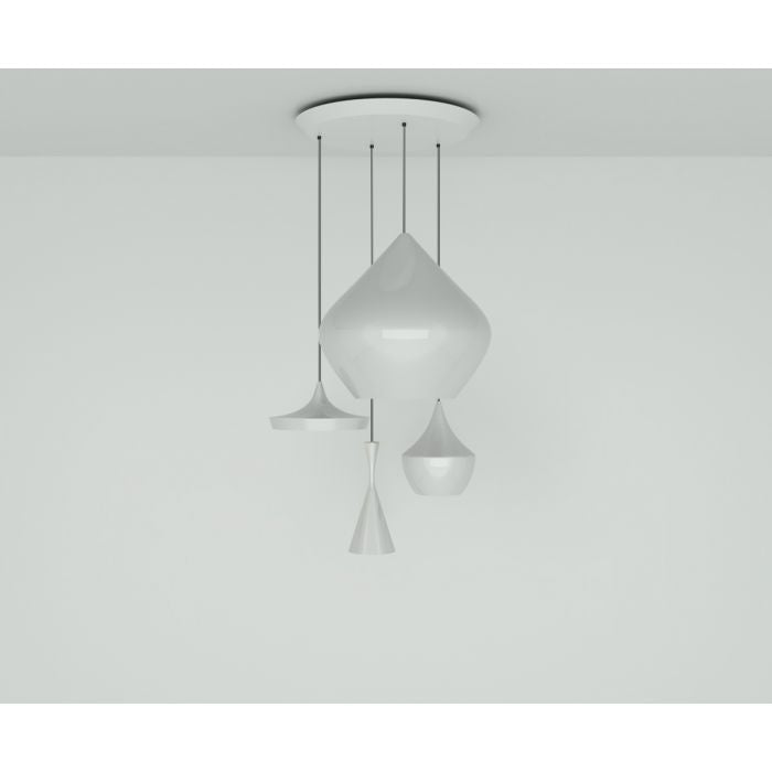 Beat LED Range Round Pendant System hanging lamps Tom Dixon White