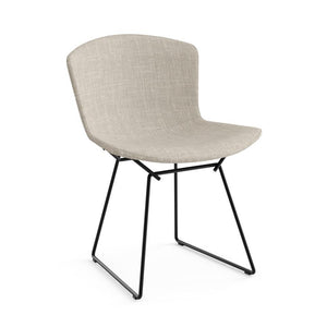 Bertoia Side Chair with Full Cover Side/Dining Knoll Black Classic Boucle - Neutral 