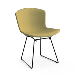 Bertoia Side Chair with Full Cover Side/Dining Knoll Black Haze - Tea Green 