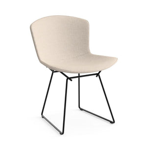 Bertoia Side Chair with Full Cover Side/Dining Knoll Black Cato - Ivory 