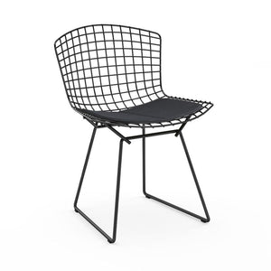Bertoia Side Chair with Seat Pad Side/Dining Knoll Black Haze - Anthracite 