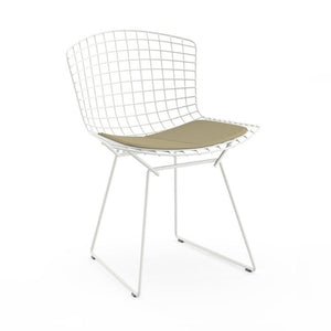 Bertoia Side Chair with Seat Pad Side/Dining Knoll White Journey - Beach 