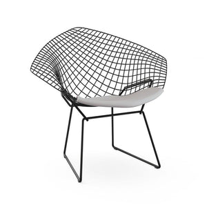 Bertoia Small Diamond Chair with Seat Pad lounge chair Knoll Black Journey - Jingle 