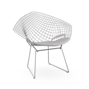 Bertoia Small Diamond Chair with Seat Pad lounge chair Knoll Chrome Journey - Jingle 