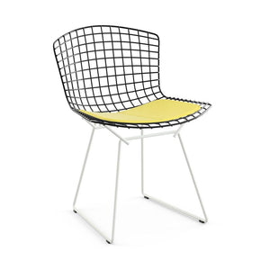 Bertoia Two-Tone Side Chair Side/Dining Knoll Black top - White base Vinyl - Sunflower 
