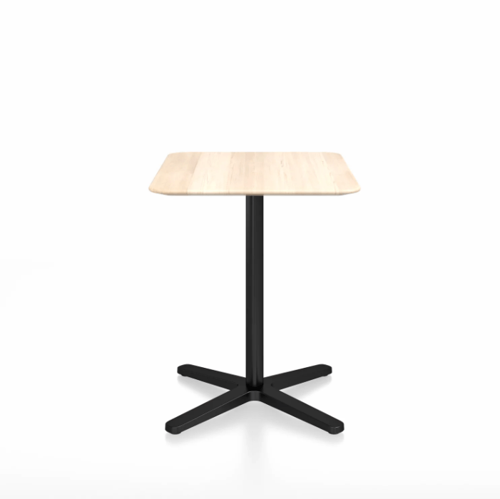 Emeco 2 Inch X Base Cafe Table - Rectangular Coffee table Emeco Black Powder Coated Accoya (Outdoor Approved)
