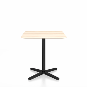 Emeco 2 Inch X Base Cafe Table - Square Coffee Tables Emeco 30" / 76 cm Black Powder Coated Accoya (Outdoor Approved)