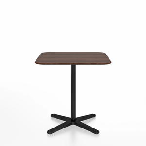 Emeco 2 Inch X Base Cafe Table - Square Coffee Tables Emeco 30" / 76 cm Black Powder Coated Walnut