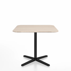 Emeco 2 Inch X Base Cafe Table - Square Coffee Tables Emeco 36" / 91 cm Black Powder Coated Ash