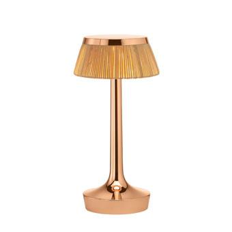 Bon Jour Unplugged Table Lamp Table Lamps Flos Copper Rattan