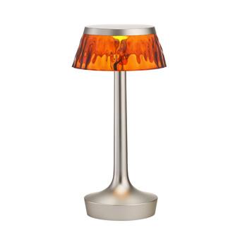 Bon Jour Unplugged Table Lamp Table Lamps Flos Matt Chrome Amber