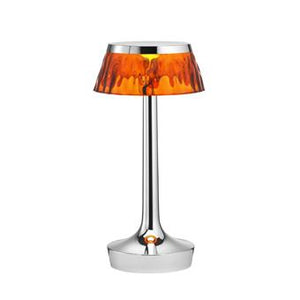 Bon Jour Unplugged Table Lamp Table Lamps Flos Chrome Amber 