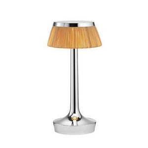 Bon Jour Unplugged Table Lamp Table Lamps Flos Chrome Rattan 