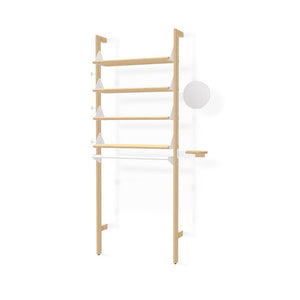 Branch-1 Display Unit Shelves Gus Modern Blonde Uprights / White Brackets / Blonde Shelves 