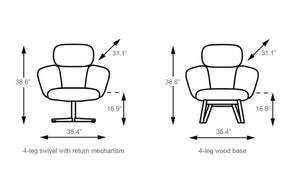 Bras Highback Wood Base Lounge Chair lounge chair Artifort 