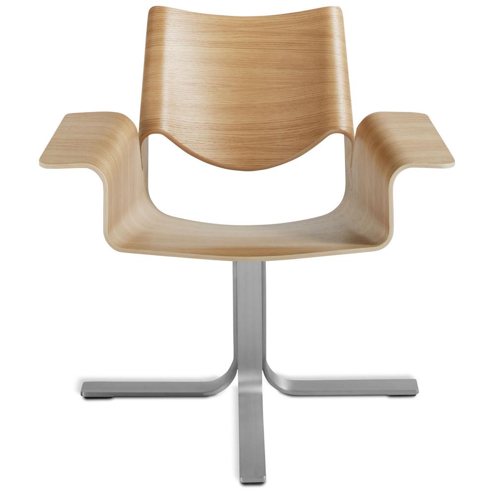 Buttercup Chair lounge chair BluDot White Oak / Stainless Steel