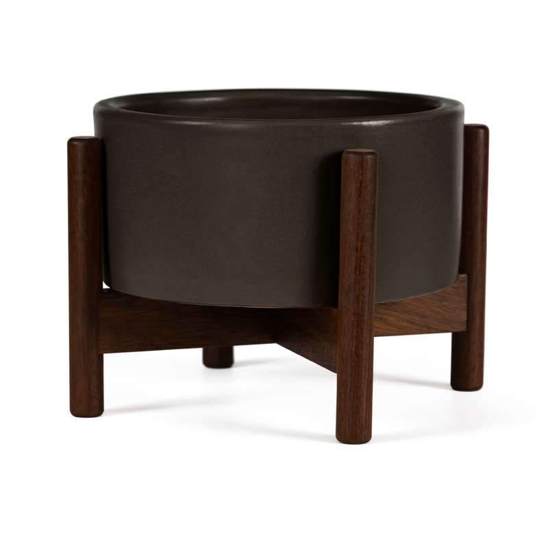 Case Study Desk Top Cylinder with Wood Stand Outdoors Modernica Wood Charcoal