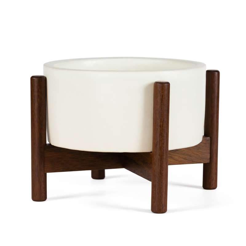 Case Study Desk Top Cylinder with Wood Stand Outdoors Modernica Wood White