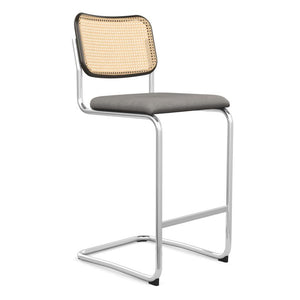 Cesca Stool Upholstered Seat & Cane Back Stools Knoll 