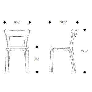 Chair 69 Upholstery Side/Dining Artek 
