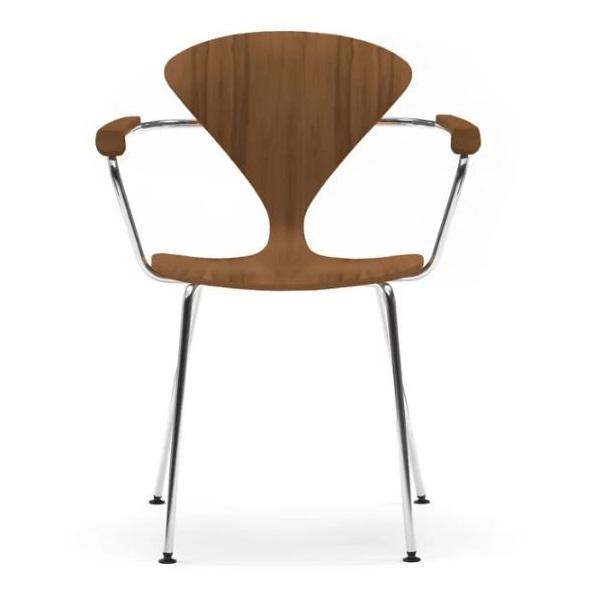 Cherner Chair Metal Base Arm Chair Side/Dining Cherner Chair Natural Walnut +$30.00