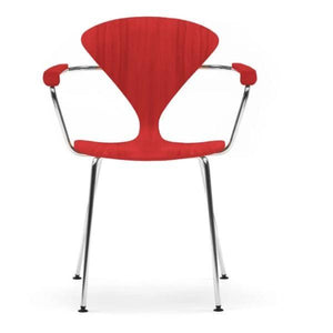 Cherner Chair Metal Base Arm Chair Side/Dining Cherner Chair Stella Orange 