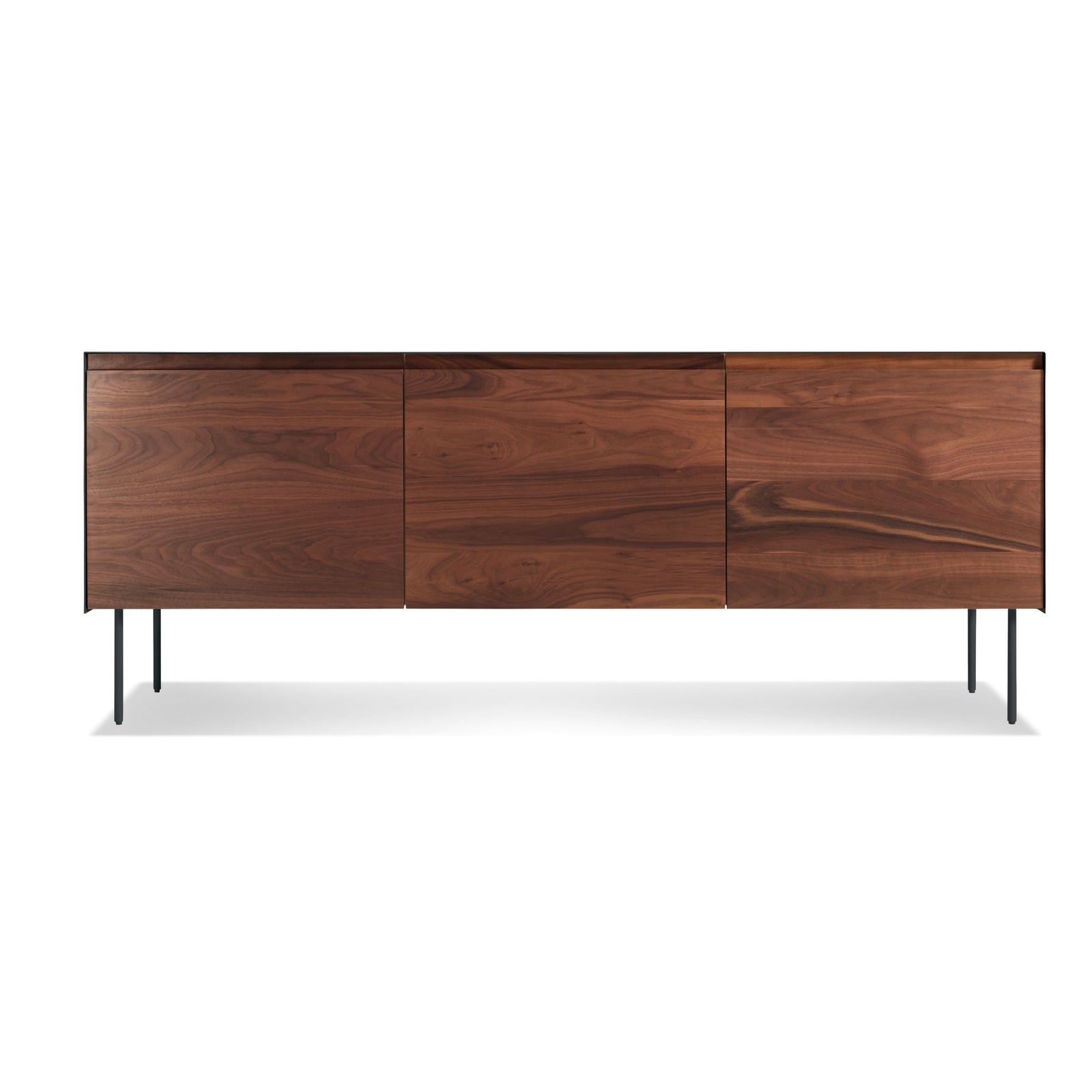 Clad 3 Door Credenza storage BluDot Walnut / Oblivion