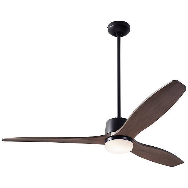 Arbor DC Ceiling Fan Ceiling Fans Modern Fan Co Dark Bronze Mahogany Wall Control With 17w LED