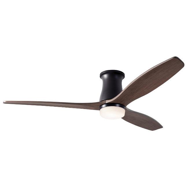 Arbor Flush DC Ceiling Fans Modern Fan Co Dark Bronze Mahogany Wall Control With 17w LED