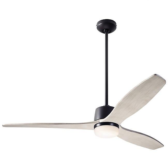 Arbor DC Ceiling Fan Ceiling Fans Modern Fan Co Dark Bronze Whitewash Wall Control With 17w LED