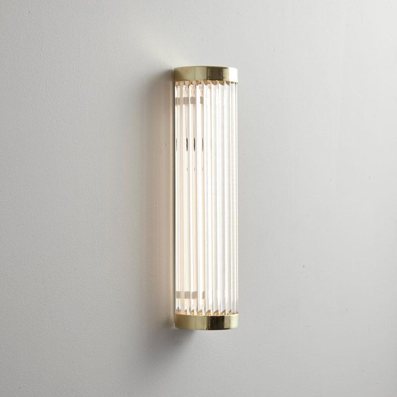 Pillar LED Wall Light Wall Lights Original BTC 27/7cm Polished Brass