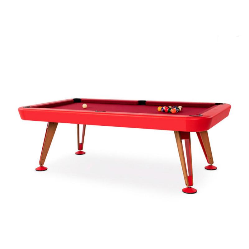 Diagonal Pool Table Miscellaneous RS Barcelona American 7 Feet Structure-Red & Cloth-Burgundy