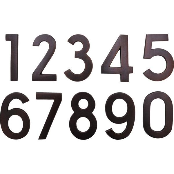 E4N Architectural Numbers Accessories Ecco Antique Copper