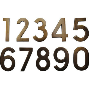 E4N Architectural Numbers Accessories Ecco Satin Brass 