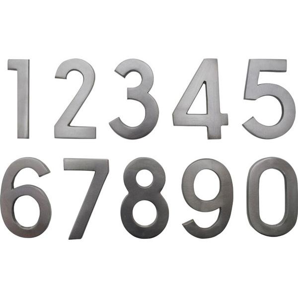 E4N Architectural Numbers Accessories Ecco Satin Nickel