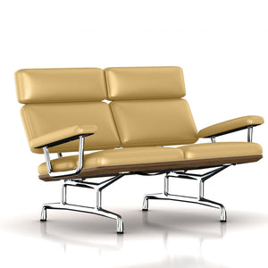 Eames 2-Seat Sofa by Herman Miller Sofa herman miller Teak + $650.00 Honey Leather 