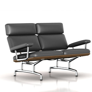 Eames 2-Seat Sofa by Herman Miller Sofa herman miller Teak + $650.00 Graphite Leather 