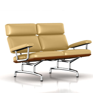 Eames 2-Seat Sofa by Herman Miller Sofa herman miller Walnut Honey Leather 