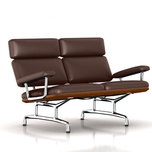 Eames 2-Seat Sofa by Herman Miller Sofa herman miller Walnut Tobacco Leather 