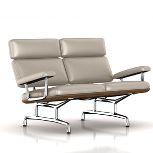 Eames 2-Seat Sofa by Herman Miller Sofa herman miller Teak + $650.00 Gray Suit Dream Cow Leather + $1781.00 