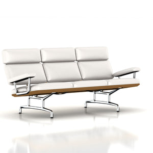Eames 3-Seat Sofa by Herman Miller Sofa herman miller Teak + $600.00 Ivory Leather 