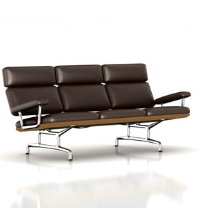 Eames 3-Seat Sofa by Herman Miller Sofa herman miller Teak + $600.00 Mink Leather 
