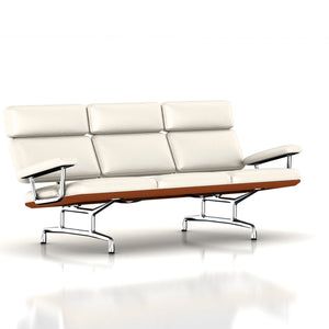 Eames 3-Seat Sofa by Herman Miller Sofa herman miller Walnut Pearl White MCL Leather + $600.00 