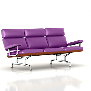 Eames 3-Seat Sofa by Herman Miller Sofa herman miller Walnut Purple Shadow Dream Leather + $1730.00 