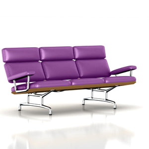 Eames 3-Seat Sofa by Herman Miller Sofa herman miller Teak + $600.00 Purple Shadow Dream Leather + $1730.00 